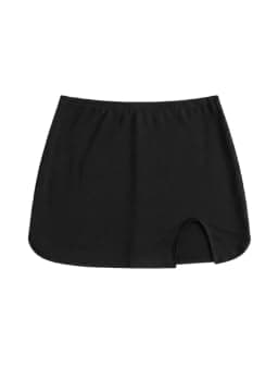 Women's Solid Slim Fit Skirt – Slanted Hem & Fashion Loose Fit | Spring Summer 7737