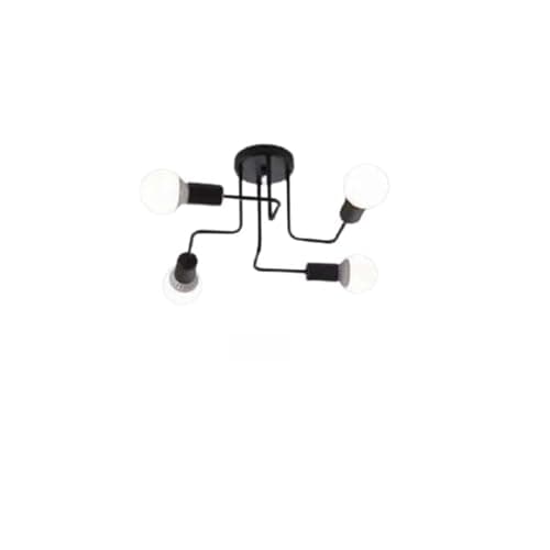 Generic Pendant Light 4 Bulb Without Bulbs 40 * 50 * 40 cm Black