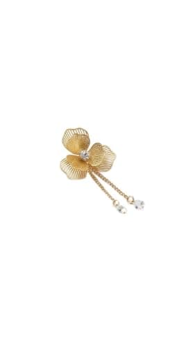 Stainless Steel Double Flower Earrings Elegant Floral Ear Accessories