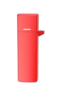 Compatible with Anker Soundcore Anker A30i Case Cover, Soft Silicone Shockproof Protective Case Wireless Earbuds with Carabiner, Front LED Visible (Red) Portable electronic device cover