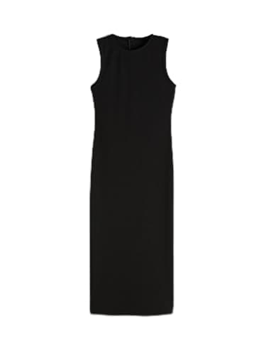 LC WAIKIKI S5K391Z8-CVL-1 Classic Crepe Crew Neck Extra Slim Dresses - Women