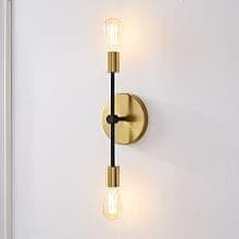 Generic ABALIQUE 1 Bulb Without Bulbs 35x15x35cm Black and Gold EGL$P175 EGL$P175 Light fixture