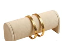 Engraved Bracelet Set – 2 Bracelets in Gold Tone | Hand Accessory for Everyday Use and Occasions
