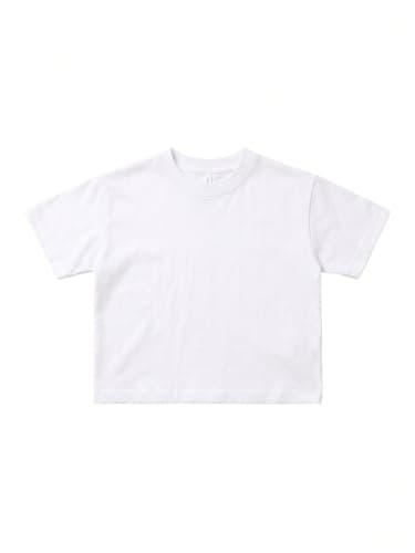 Kids White Boxy Basic T-Shirt - (5-6 years)- XL | Short Sleeve, Crew Neck