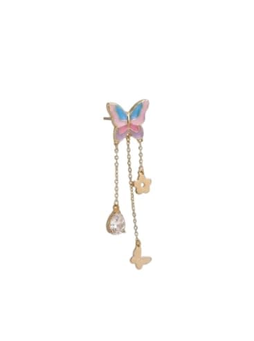 Stainless Steel Butterfly Stud Earrings Elegant Jewelry for Daily Wear