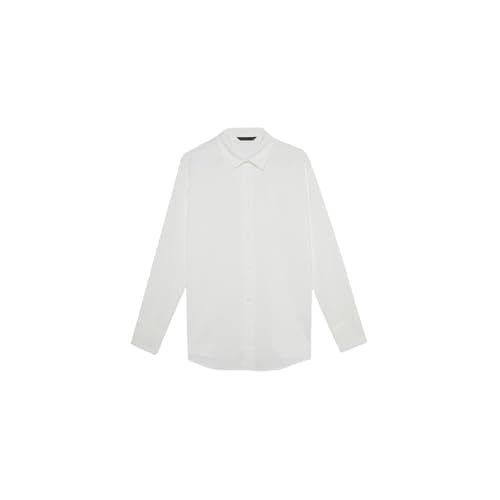 DeFacto Womens Casual Oversize Fit Shirt Neck Long Sleeve Woven Top Long Sleeve Shirt Shirt (pack of 1)