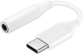USB C to 3.5mm Audio Adapter with Built-in Aux Adapter for Headphone DAC for Mobile Phones, Tablets, Laptops (White) Electronic adapter