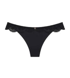 Women's Microfiber Thong Panties with Lace Detail and Soft Stitching – Light and Comfortable for Everyday Use Underpants