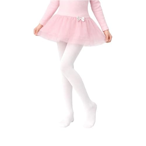 Girls Tights Soft and Elastic, Comfortable Cotton Material, Suitable for Autumn, Multi Color, Perfect for Daily Use and Occasions (White, 10 Years)
