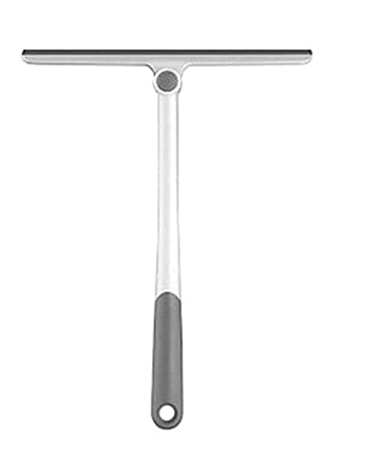 Crosslands Household Glass Wiper Cleaning Tool Window Wiper Cleaning Wiper Squeegees for Shower Doors,Shower Squeegee for Glass Doors,Bathroom, Mirrors,Windows Cars and Tile Walls-Gray+White