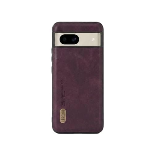 Leather Case For Luxury Faux Leather Protective Case For Stylish Compatible With (Pixel 8A) Design Protection Anti Fingerprint Protection Case Made Of Classic Vintage Faux Leather (Wine Red) Cellular phone case