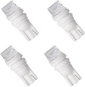 AGA SMD T10 LED Bulbs Wedge Base for Parking Light/Side Indicator/License Plate Lights (SMD 2835 White, 4 Pack) Vehicle light bulb