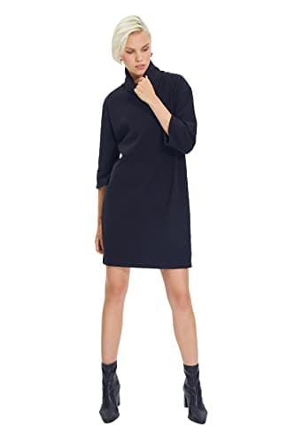 Trendyol Women Turtleneck Shift/Plain Mini Thessaloniki Long Sleeve Knitted Dress TWOAW20EL1110 Dress (pack of 1)