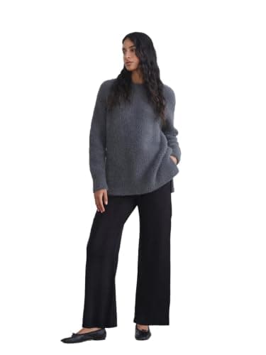LC WAIKIKI Woman Elasticated Waist Wide Leg Women's Knitwear Trousers
