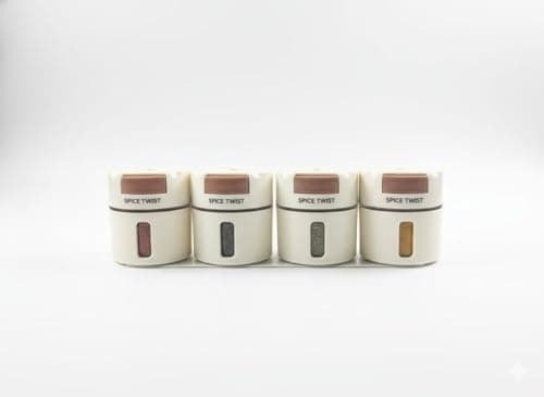 Magnetic Wall Spice Rack Organizer with Clear Jars for Kitchen Storage