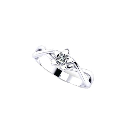 3 Diamonds 3370159539501 Platinum Plated Ring for Women with Zircon Stone - Silver