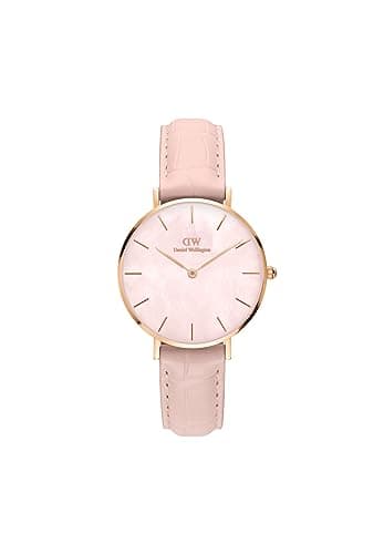 Daniel Wellington Petite Rouge Watch, Pink Leather Strap