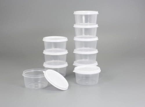 Round Acrylic Airtight Food Storage Container Set 3pc for Fridge and Kitchen Organization