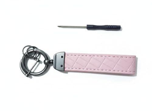 Fashion Shape Keychain - Car Keychain - Car Keychain - Suitable for Car, Motorcycle, Family - Leather and Metal - Practical - Fashion - Pink - sa car