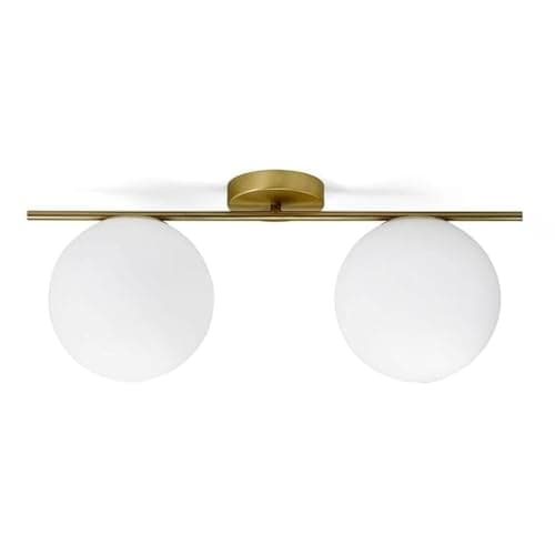 Generic Pendant Light 2 Bulb Without Bulbs 20x50x20 cm Gold