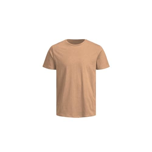 ISTANBUL MODEL Men’s Plain T-Shirt, Round Neck Short Sleeve Tee, 95% Cotton & 5% spandex Stretch, Regular Fit, Pack of 1