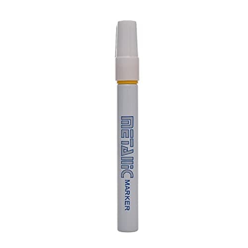 Permanent metallic marker medium point writes on any surface - yellow Marking pen