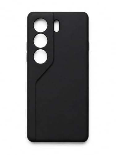 Soft Liquid Silicone Cover for Tecno Camon 40 Pro 4G – Shockproof Protective Case with Microfiber Interior, Raised Camera Protection, Anti-Fingerprint, Black