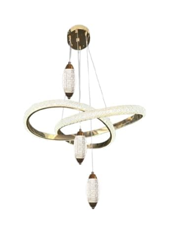 Round Nesting Chandeliers 3 Glass Pendant - Modern Home Ceiling Lighting