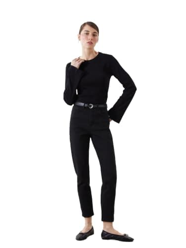 LC WAIKIKI Woman Belted Mom Fit Women's Jeans