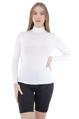 CARINA Womens Basic Long Sleeves High Neck Viscose Undershirt (pack of 1) Shirt