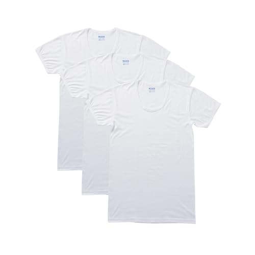 Embrator Pack of 3 Men's Cotton 100% Half Sleeve Round Neck Undershirts Shirt