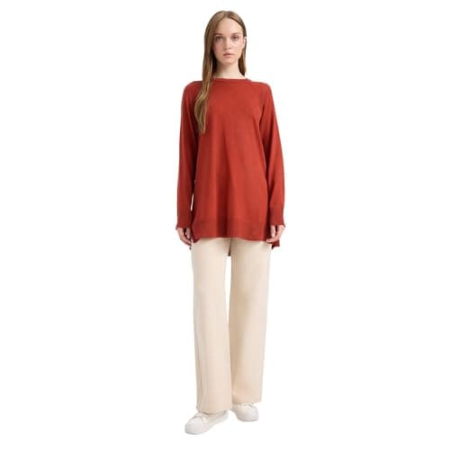 DeFacto Womens CNS Regular Fit Bike Neck Long Sleeve Tricot Tunic C4474AX Tunic (pack of 1) Shirt