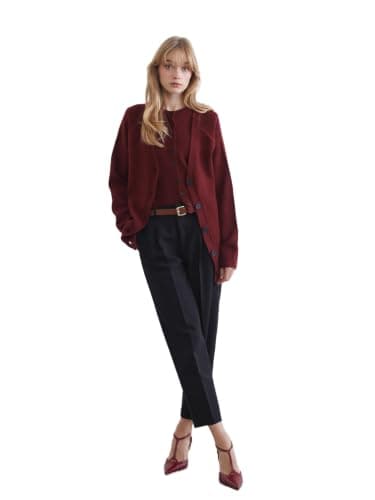 LC WAIKIKI Woman Belted High Waisted Carrot Fit Women's Pleated Trousers