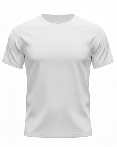 ISTANBUL MODEL Men’s Plain T-Shirt, Round Neck Short Sleeve Tee, 95% Cotton & 5% spandex Stretch, Regular Fit, Pack of 1