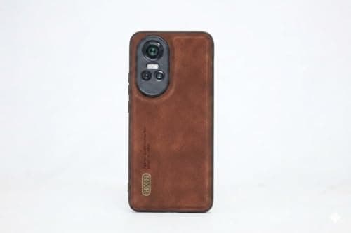 Leather Case For Luxury Faux Leather Protective Case For Stylish Compatible With (Oppo Reno 10 pro) Design Protection Anti Fingerprint Protection Case Made Of Classic Vintage Faux Leather (Brown) Cellular phone case