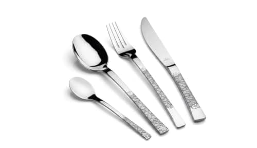 ARSHIA 2787 86-Piece Stainless Steel Cutlery Set with Premium 4mm Silver Finish, Mirror Polish, Rust-Resistant Construction for Elegant Dining and Everyday Use - Silver Flatware