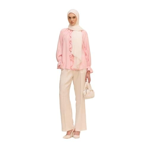 DeFacto Womens CNS Blouse Bowtie Long Sleeve Woven Top Long Sleeve Tunic Tunic (pack of 1)