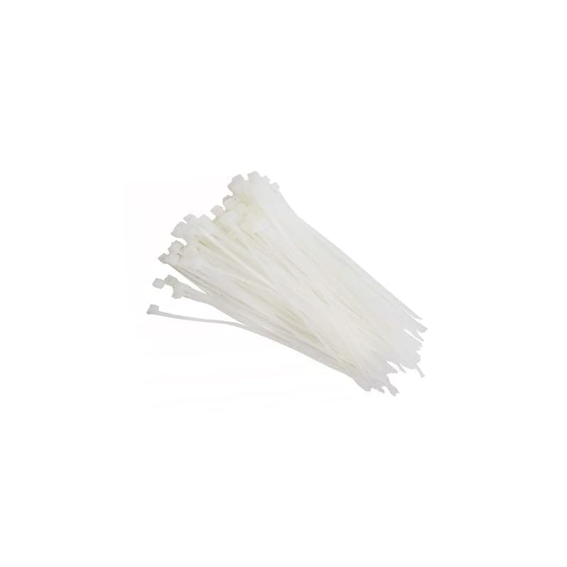 Cable Tie Heavy Duty, Self-Locking Nylon Wire Ties Suitable for Outdoor and Indoor Use (100 Ties,White, 25cm, 4.8mm) - by KaberTrade