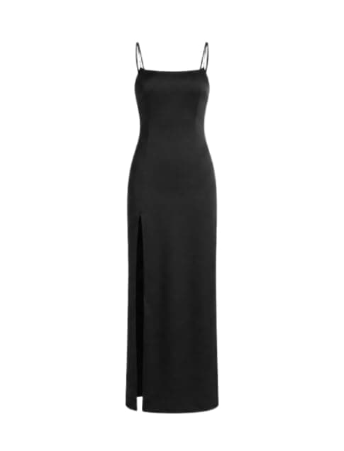Women's Long Ruched Maxi Dress with Sparkly Fabric and Spaghetti Straps – Formal & Casual – Code 7726