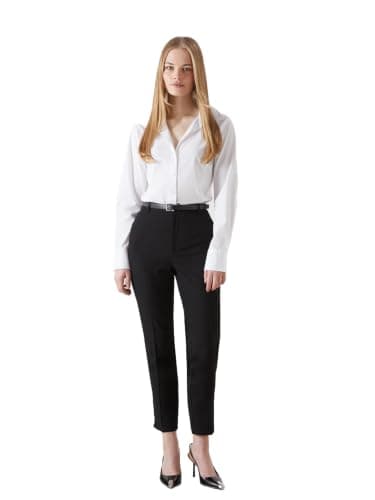 LC WAIKIKI Woman Belted High Waisted Carrot Fit Women's Trousers Pants