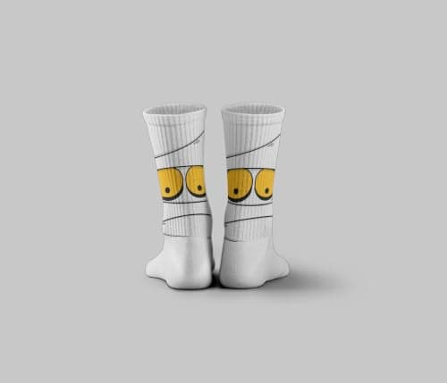 Havana Socks Mummy Eyes Socks H-MES216 | Mid-Calf Length, Cotton Blend, Breathable, Comfortable