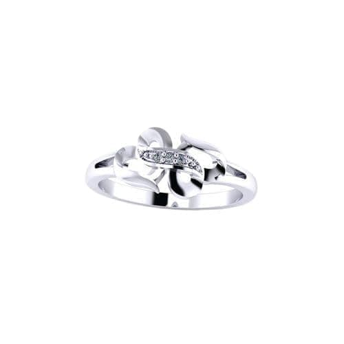 3 Diamonds 3370159539506 Platinum Plated Ring for Women with Zircon Stone - Silver