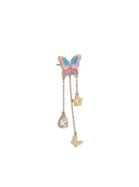 Stainless Steel Butterfly Stud Earrings Elegant Jewelry for Daily Wear