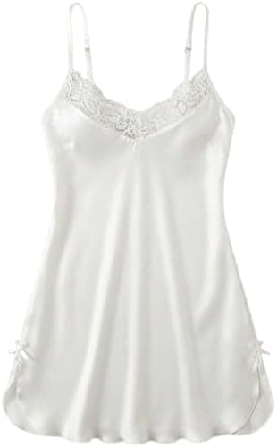 Women Home Nightgown (White)(Nightgown) – Comfortable and Functional Nightwear | Suitable for Spring, Summer and Autumn (7672) Nightgown nightshirt