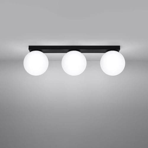 Generic Pendant Light 3 Bulb Without Bulbs 25x50x25cm Black