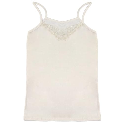 Dahab Women Plain Chest Lace-detail Spaghetti Straps Cotton Undershirt Undershirt (pack of 1) Undergarment slip