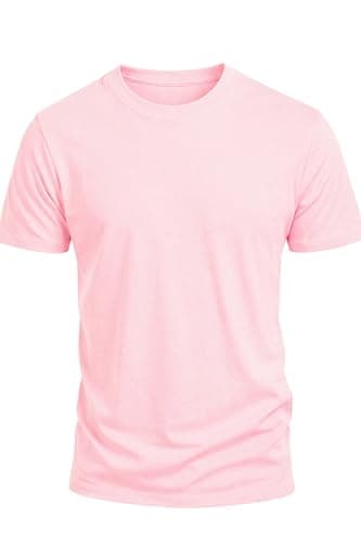 Romba Men's and Women's Basic T-Shirt Half Sleeve - Cotton 95% and 5% Elastic - Suitable for Home or Outdoor - Plain T-Shirt
