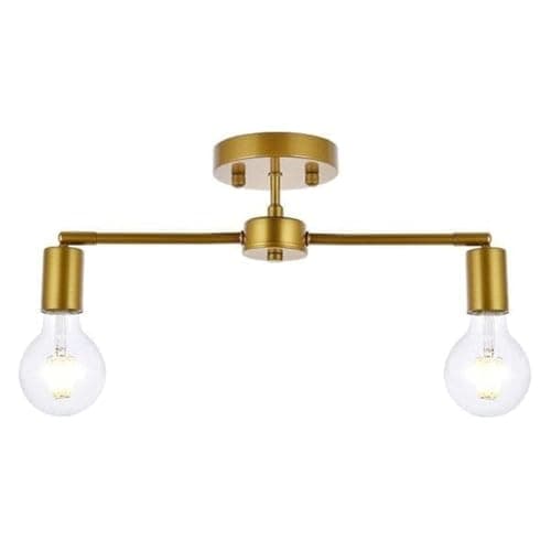 Generic Pendant Light 2 Bulb Without Bulbs 20 * 40 * 20cm Gold Light fixture