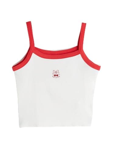 LC WAIKIKI Square Neck Girl'S Crop Tank Top, 12-13 Years - Ecru - S5Kg21Z4-R9J-1