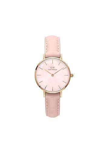 Daniel Wellington Watch for Women, Japanese Quartz Movement, Analog Display, Pink Leather Strap-DW00100511